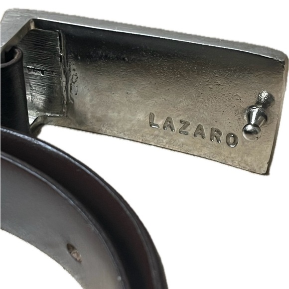 LAZARO Men’s Brown Leather Belt from Argentina Size 33.5” Long - Picture 7 of 12